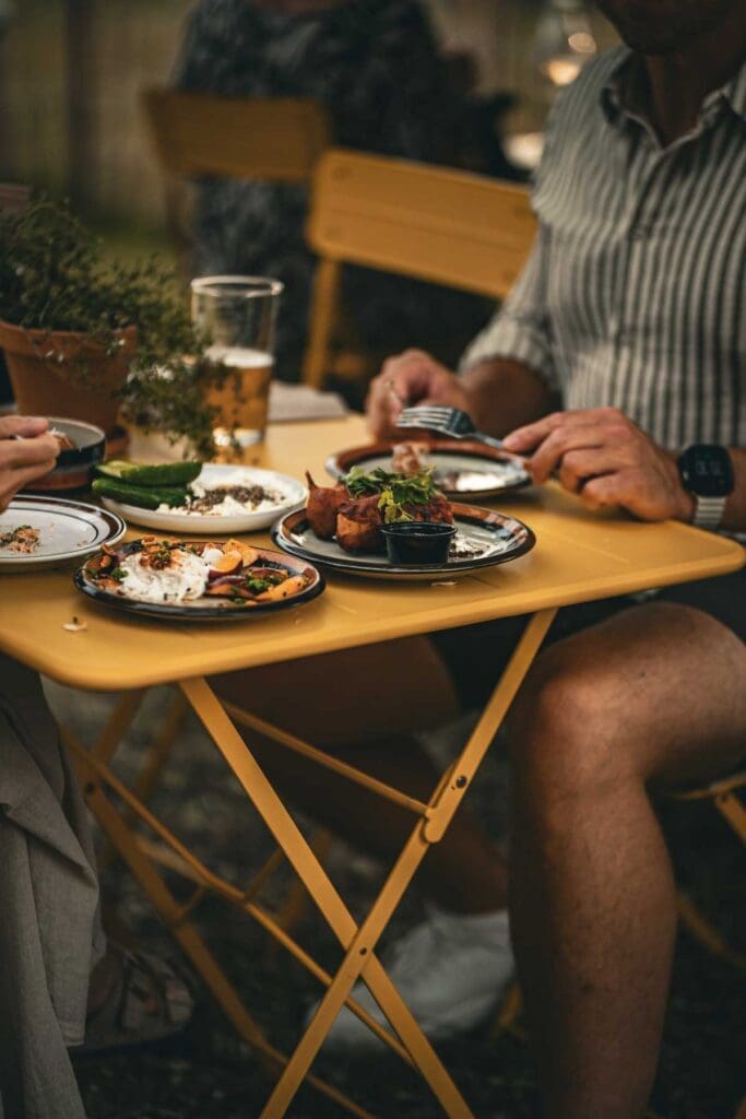 Mat av restaurang Hubben som har lokal på The Hub Höganäs