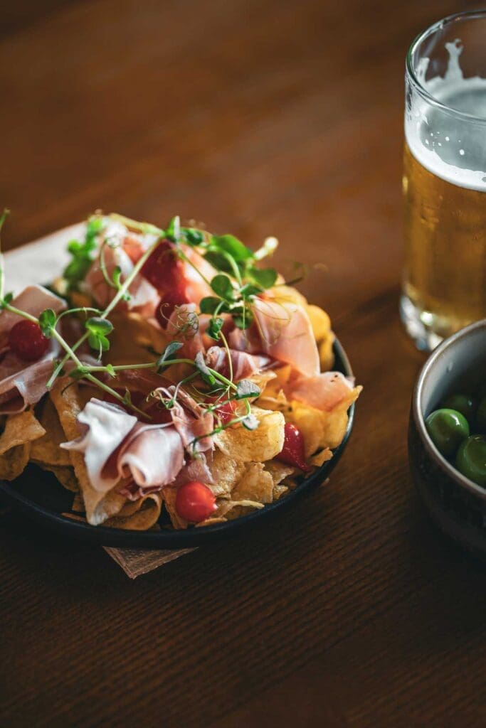 Gott att avnjuta av restaurang Hubben som har lokal på The Hub Höganäs